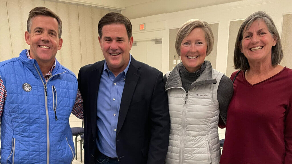 The Hill Pointe School board members take a picture in a conference with Arizona Governor Doug Ducey